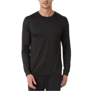 32° Degree Cool Black Long Sleeve Sleep Shirt Men's Size Small New Breathable